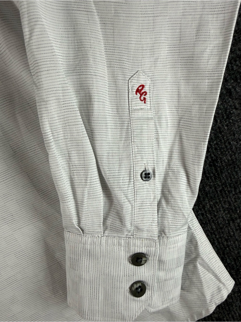 Robert Graham Mens Large Classic Fit White Basket Weave Long Sleeve Shirt L - Picture 9 of 14